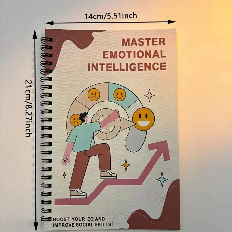 Emotion Management Workbook, Eq Improvement, Social Skills Training, Cartoon Style, Emotion Diary, Mindfulness Reflection, for Students and Professionals