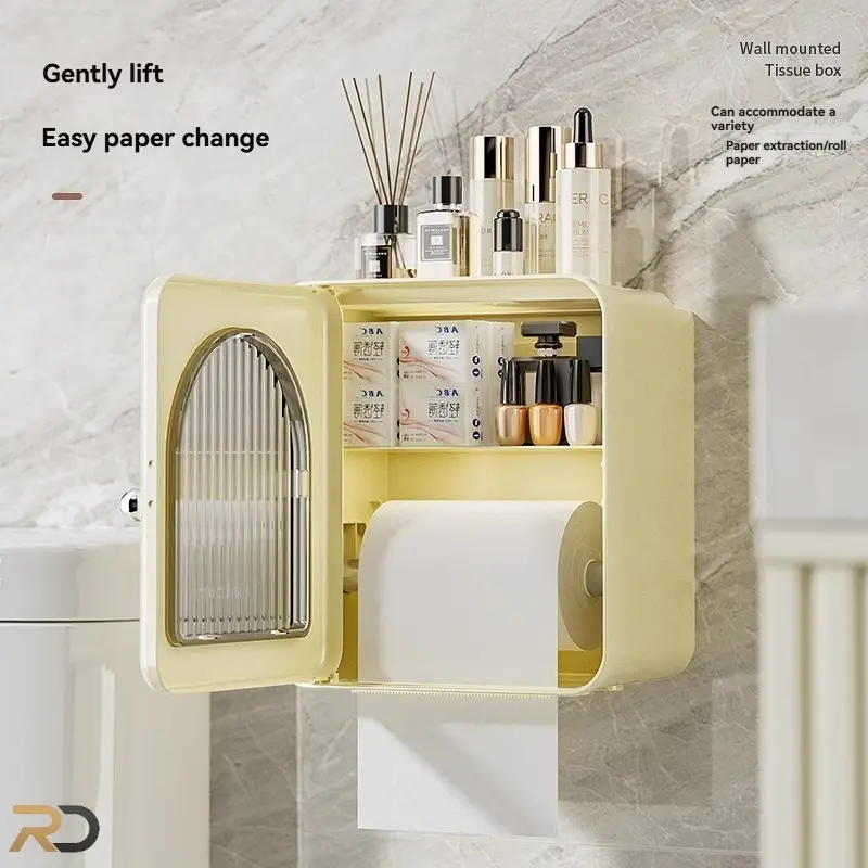 Bathroom Tissue Box, Toilet Storage Rack, Waterproof Toilet Paper Holder, Restroom Paper Box, Facial Tissue Storage, Bathroom Gadgets