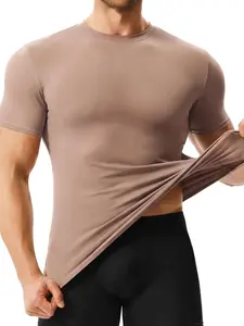 Men's Compression Shapewear Top, Sporty Short Sleeve T-Shirt, Breathable Gym Wear, Ideal for Fitness & Daily Use