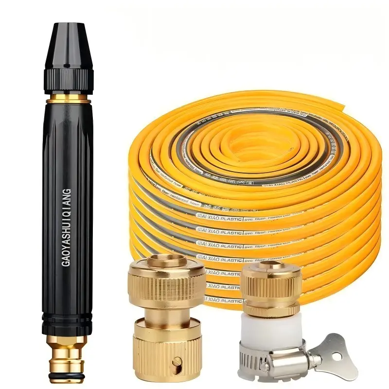 1-piece home car wash gun set, car wash equipment, highly efficient, compact, and lightweight, includes 2 connectors and a 15-meter hose, adjustable water pressure, car wash nozzle