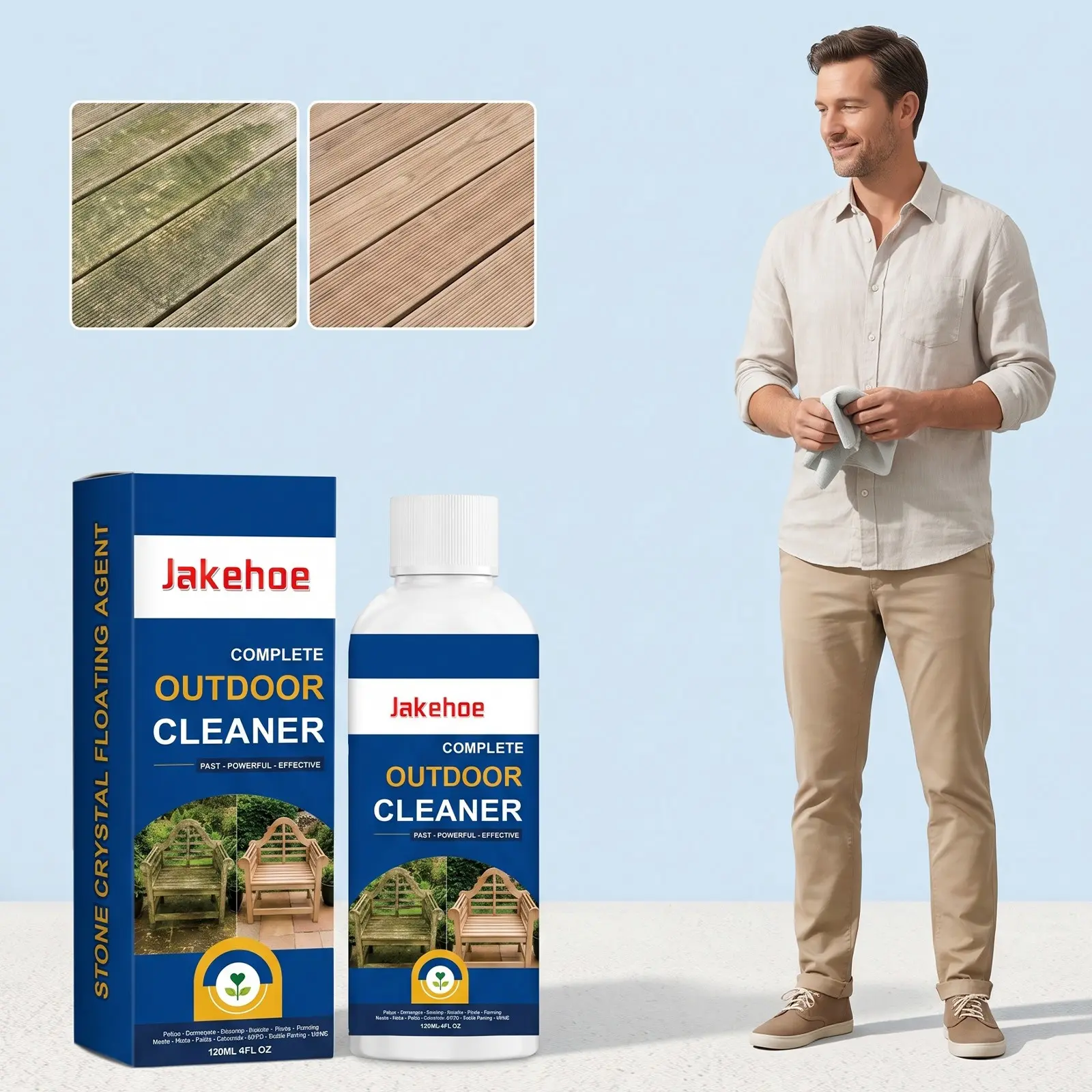 Stone Cleaner for Multiple Materials, Removes Moss and Mold Stains, Long-Lasting Care, Gentle Cleaning Agent, Effective and Safe