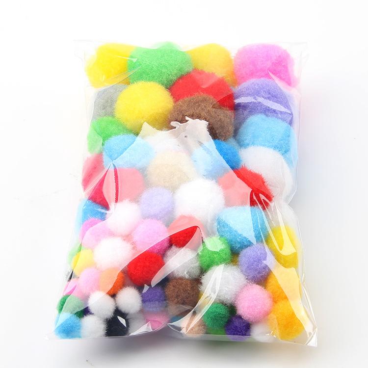 Polypropylene small package of 100 pom-pom children's handmade color