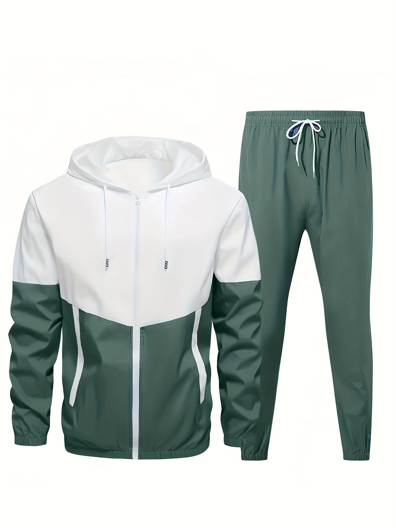 Men's windproof sports suit, jacket and pants, fitness wear, sports set