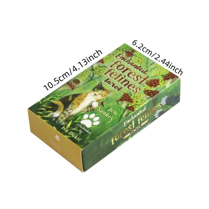 Secret Cat Tarot Cards Set, Portable 78-Card Deck for Fortune-Telling & Spiritual Guidance, Ideal Gift for Ages 14+