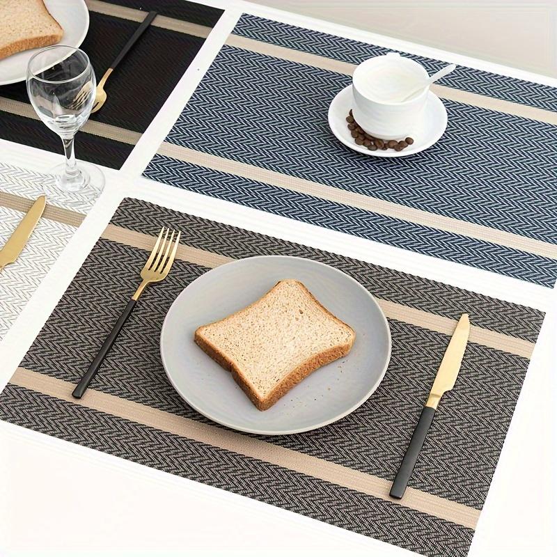 Washable Placemat, PVC Non-slip Heat Insulation Placemat, Heat Resistant Mat