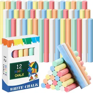 48 Pcs 6 Colors Dustless Chalkboard Chalk Sticks Writing Supplies for Indoor Chalkboard, Home Cafe Menu Sidewalk Art
