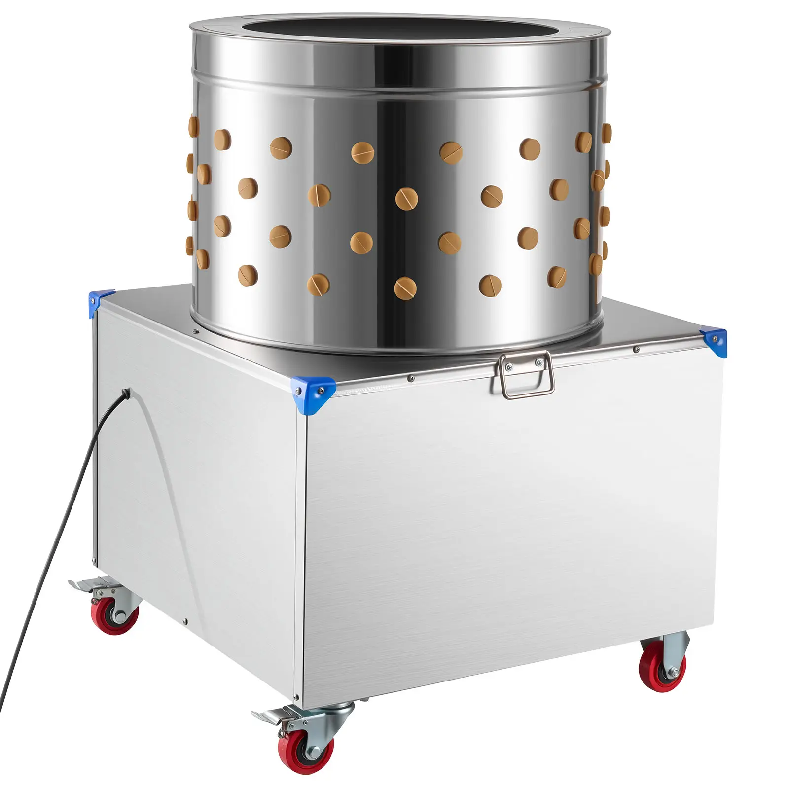 Chicken Plucker Machine, Stainless Steel Feather Remover for Processing Chicks Once, 2200 W Power, User-Friendly & Space-Saving Design
