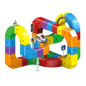 Top Selling Magic Track Cube High-Speed Train Kids Toy DIY Intelligence Blocks Birthday Gift for Boys and Girls