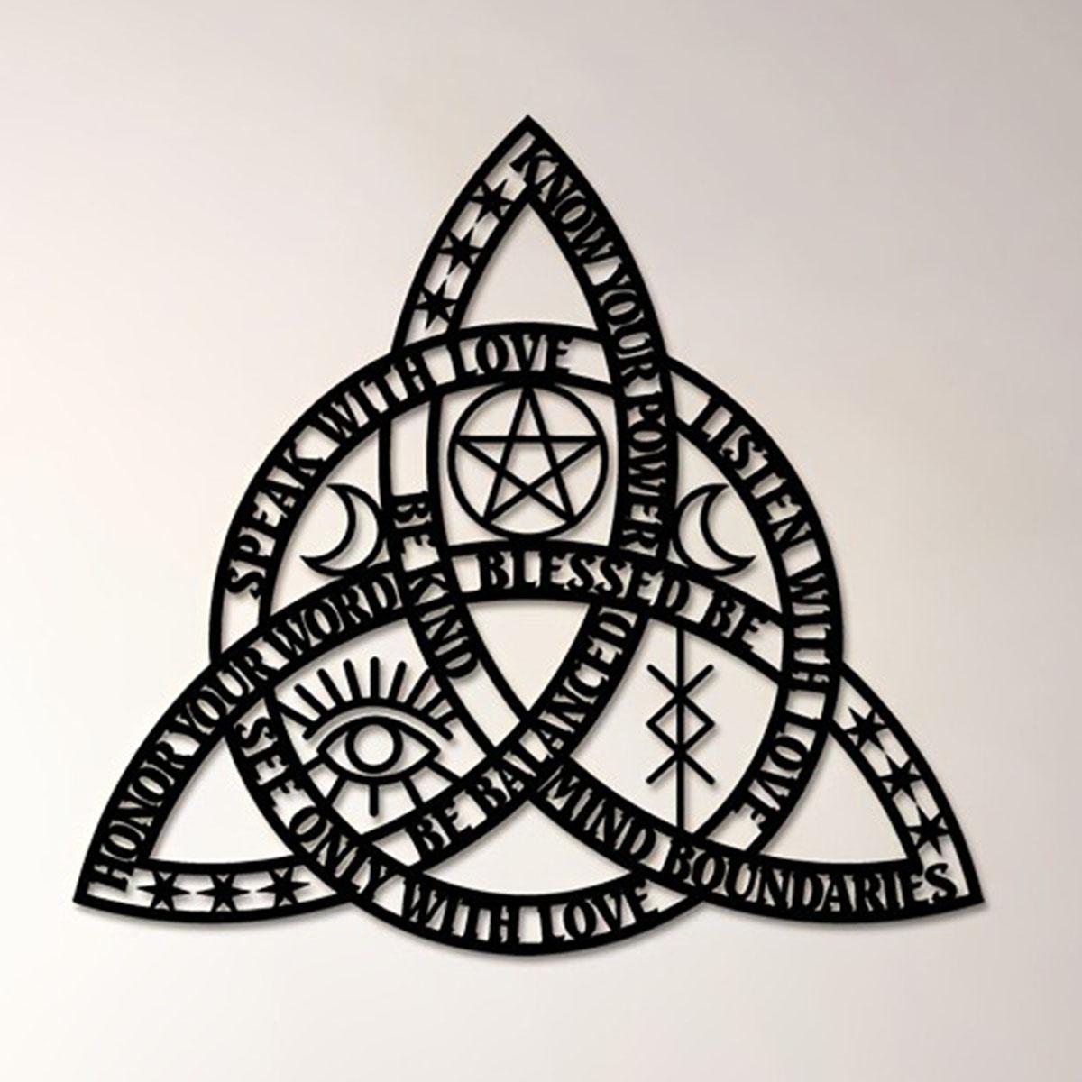 Celtic Knot Design Wall Decor, Creative Metal Wall Hanging Decor, Art Wall Decoration, Wall Hanging Ornament for Home Living Room Bedroom Decor, Hangable