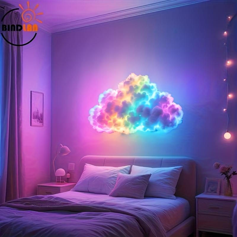 3D Lightning Cloud Lamp - USB Powered Mood Light Multicolor LED Vanity Mirror for Game Rooms Parties Gifts