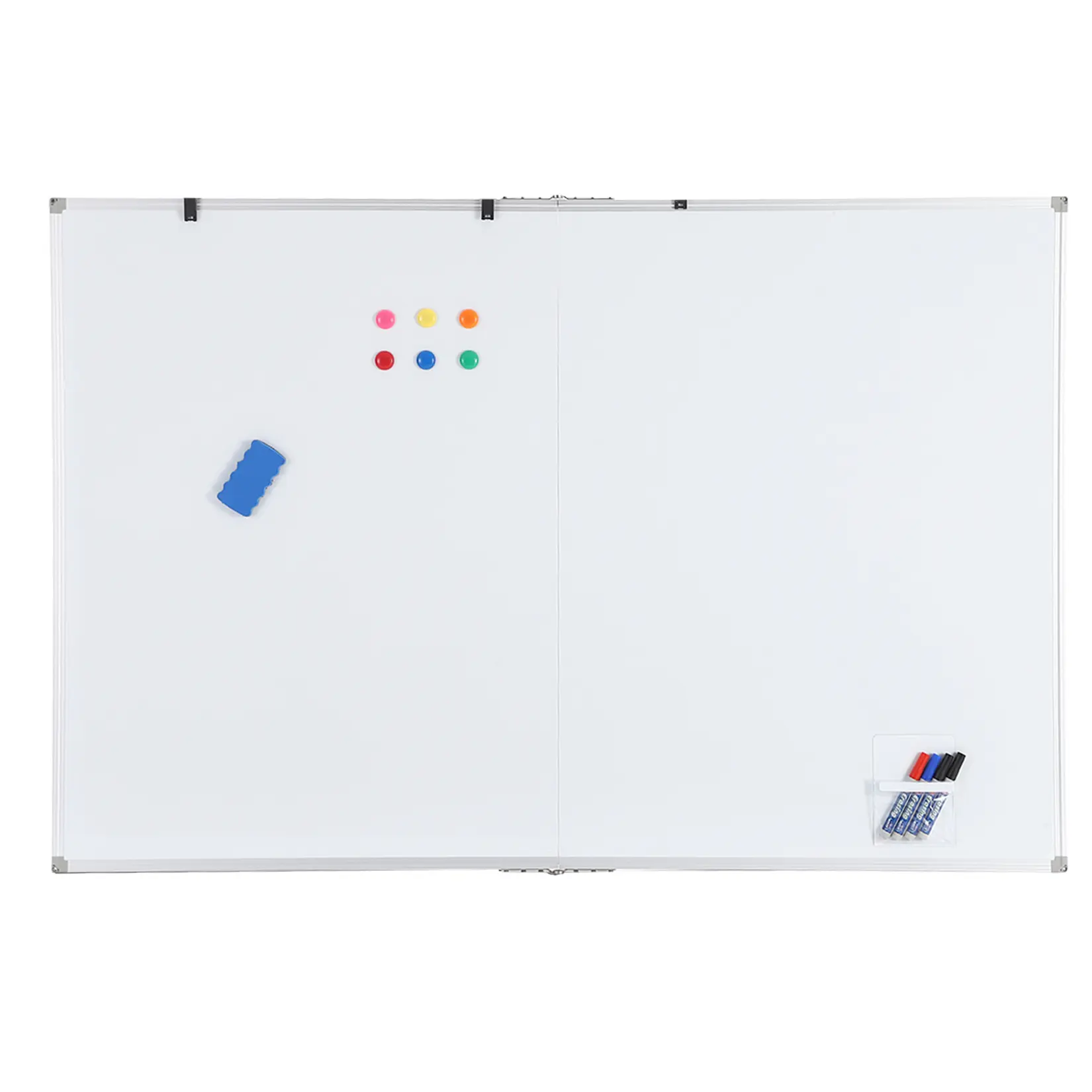 Wall-Mounted Magnetic Dry Erase Whiteboard - Smooth Surface, Sturdy Aluminum Frame, Deep Pen Tray, Easy Mount - Ideal for Office, Home