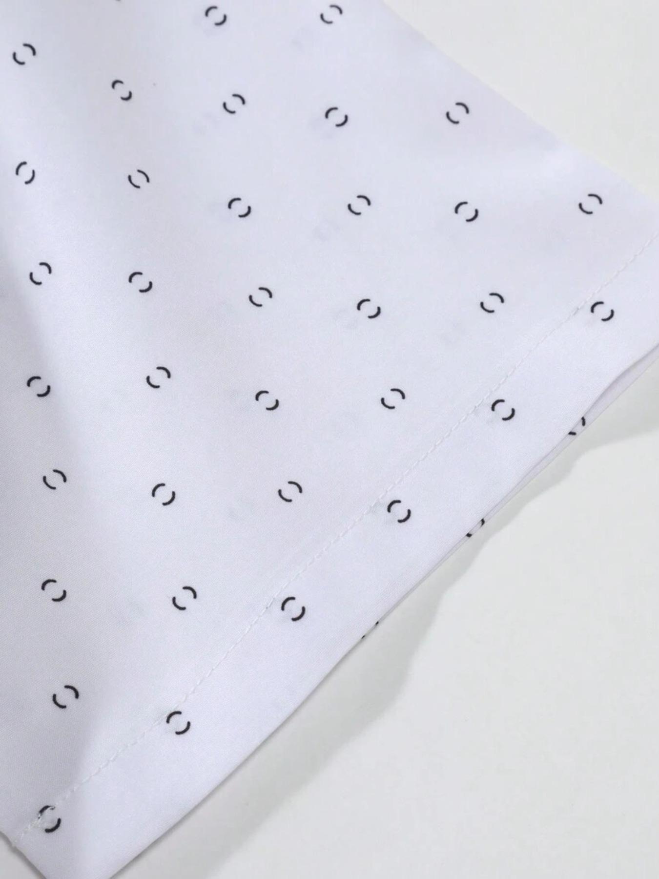 Men's All Over   Print Short Sleeve Shirt, Regular Fit Casual Button Down Collar Top for Summer, Fashion Men's Clothes for Daily Wear, Casual Streetwear Shirt, Button Down Collared Shirts
