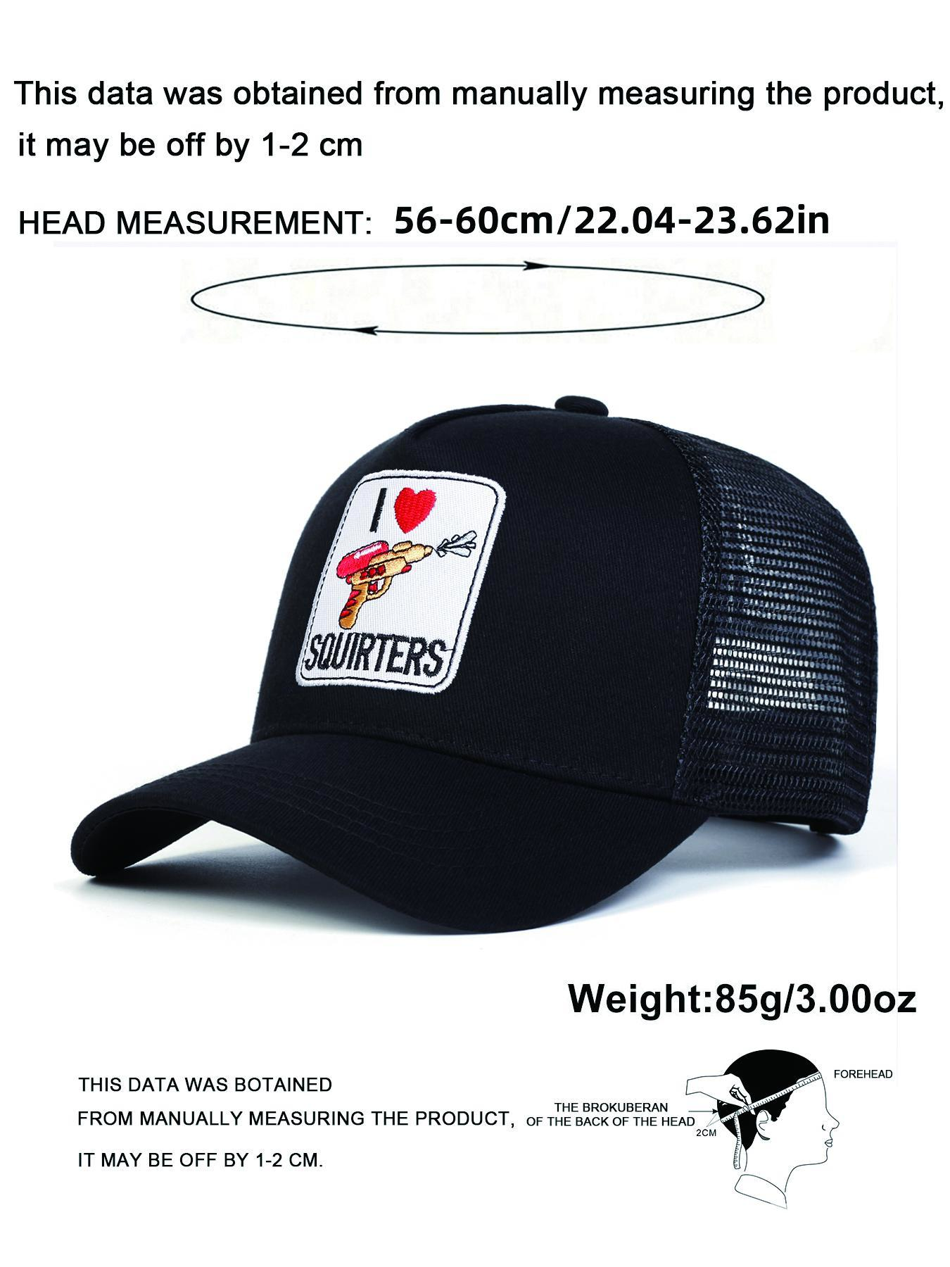 Unisex Squirters Baseball Cap Trucker Snapback Hat, Outdoor Sun Protection Adjustable Casual Hat, Spring & Fall Travel Beach Vacation, Fitted Woven Fabric