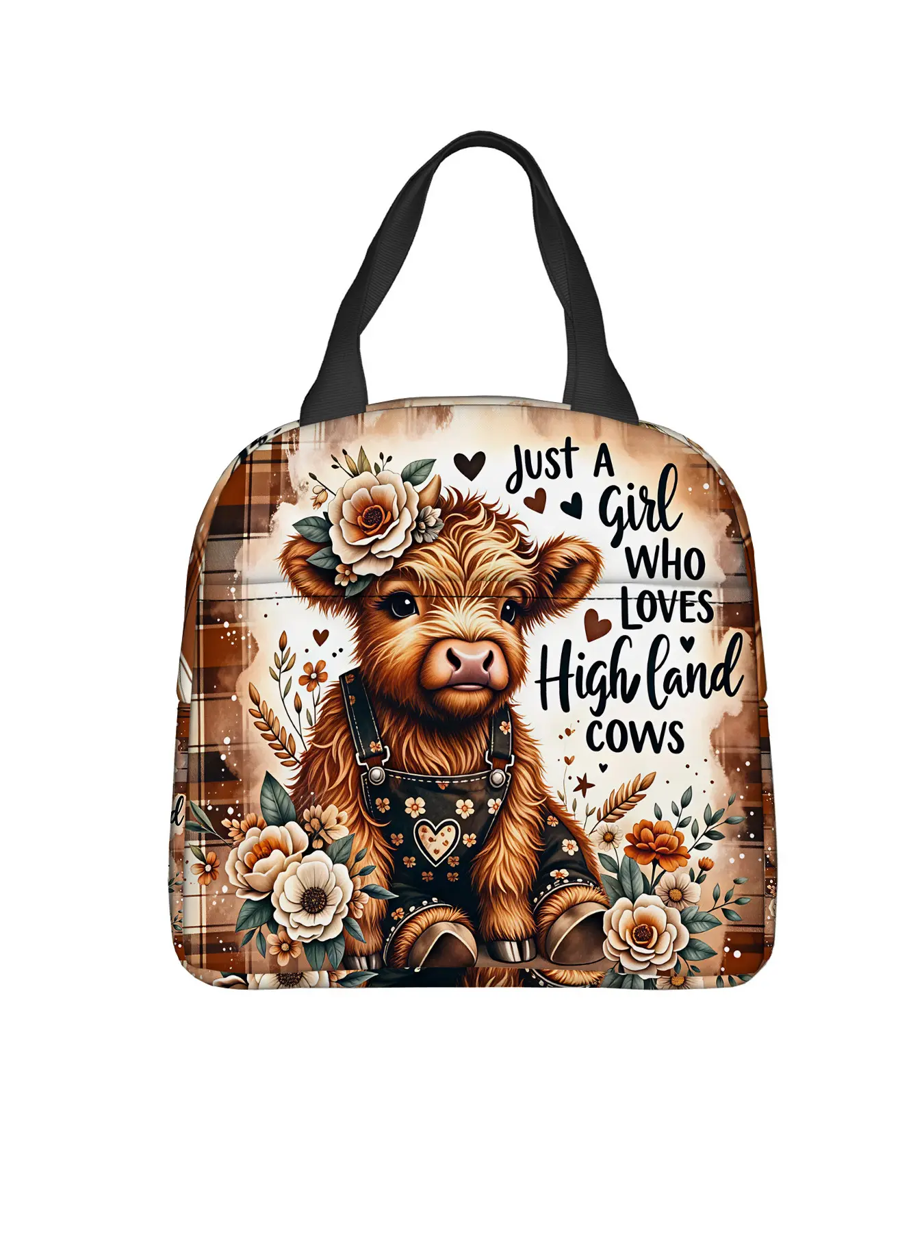 Floral Strap Lunch Bag, Insulated Bento Box, Portable Lunch Pouch, Leak-Proof, Durable Lunch Bags, Ideal for School, Camping, Picnics, All Seasons