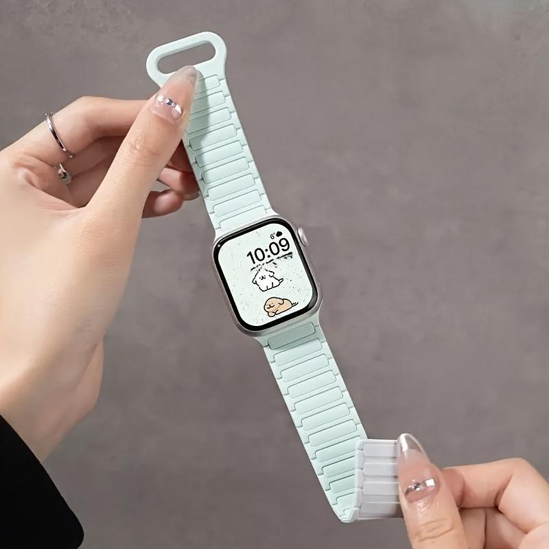 Magnetic Silicone Band – Soft Adjustable Sport Strap for Apple Watch, Secure Fit & Comfortable, Fits 38–49mm
