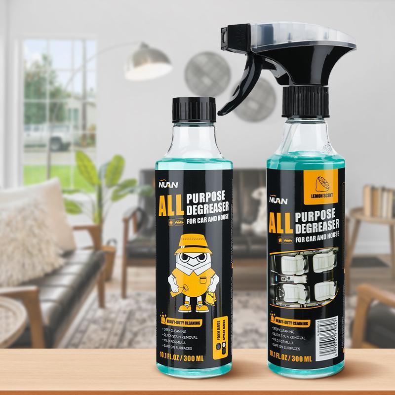 NUAN- Multi-Purpose Cleaning Spray: An all-in-one household cleaner suitable for kitchens, bathrooms, and both interior and exterior car surfaces. Effectively removes stubborn stains.NUAN heavy duty degreaser