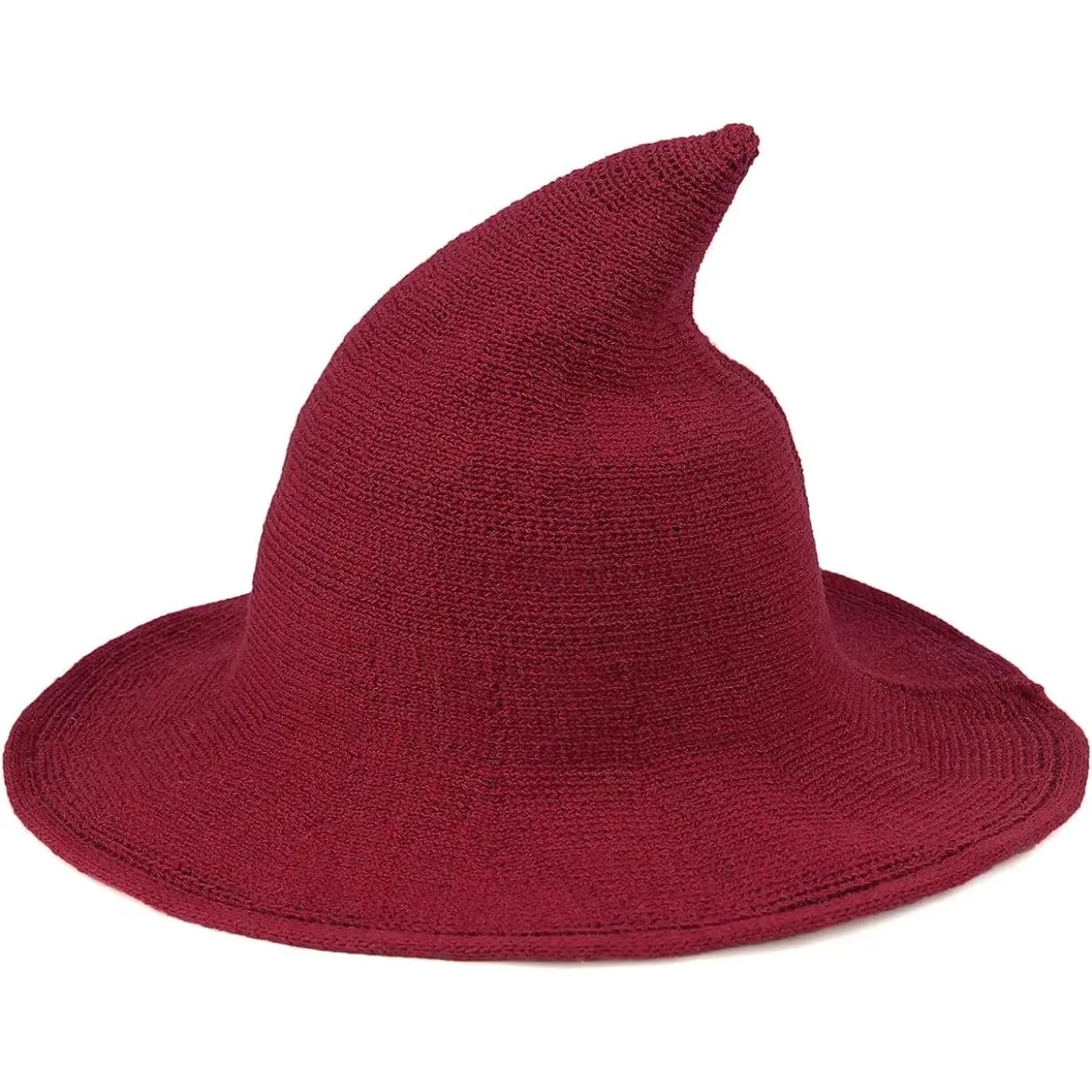 Halloween Witch Hat Wide Brim Pointed Wizard Hat Wool Texture Cosplay Costume Accessory for Adult Halloween Party Festival Dress Up Holiday Themed Party Supplies Unisex