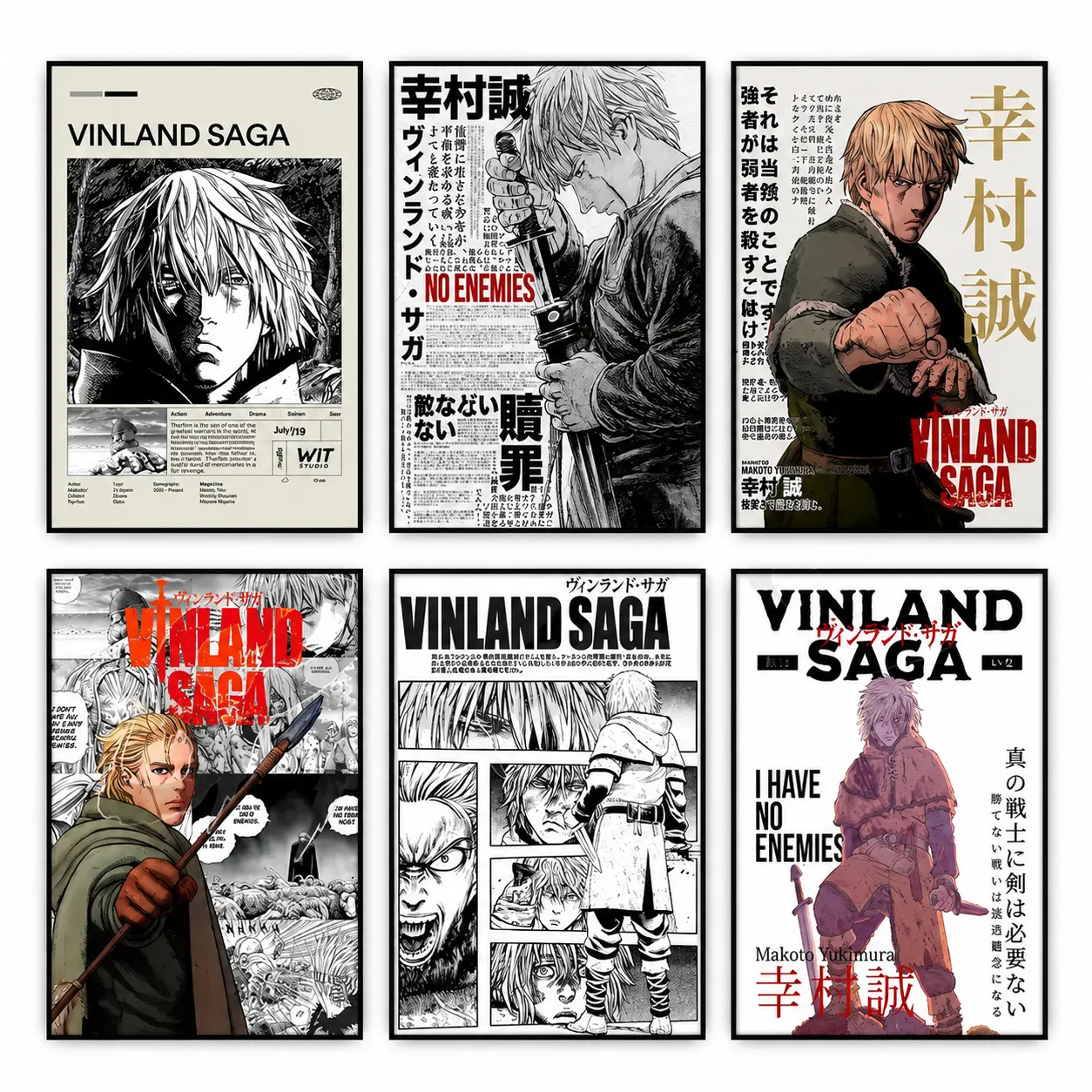 Vinland Saga Anime Poster Unframed -  New Collection Thorfinn Thorsson Artistic Anime Design, Manga Panels Photo Prints, Japanese Wall Art Decor