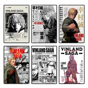 Vinland Saga Anime Poster Unframed -  New Collection Thorfinn Thorsson Artistic Anime Design, Manga Panels Photo Prints, Japanese Wall Art Decor