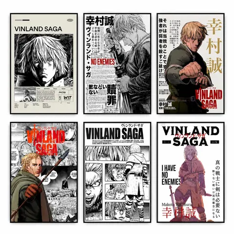 Vinland Saga Anime Poster Unframed -  New Collection Thorfinn Thorsson Artistic Anime Design, Manga Panels Photo Prints, Japanese Wall Art Decor