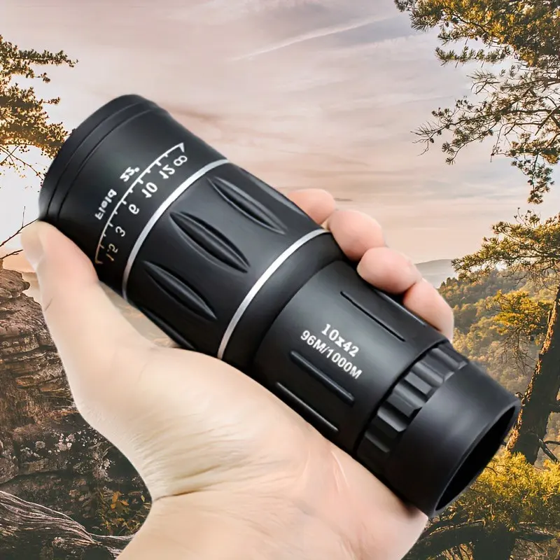 10x42 HD Portable Binoculars, Manual Focus, Durable Abs Material, Compact Design, Bird Watching, Travel, Camping, 100m Viewing Distance