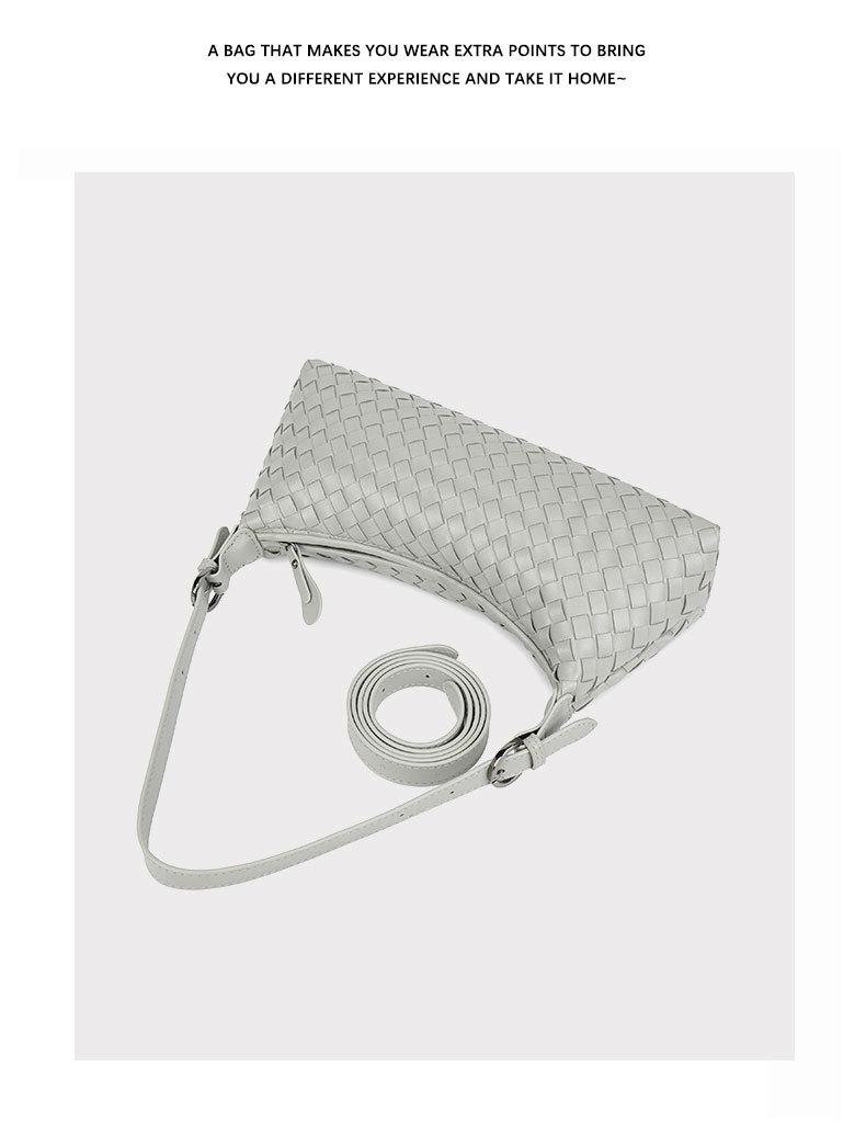 LUNÉ KVI Light Luxury Minimalist Handwoven Crossbody Bag for Women, Versatile and Elegant Crossbody Bag, Exquisite and Fashionable Half-Moon Shoulder Bag