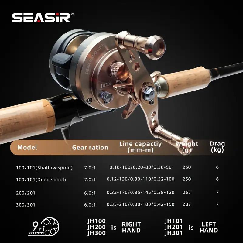 JH100/200/300 All-Metal Baitcasting Reel CNC Machined 9+1BB 6.0:1/7.0:1 Gear Ratio 15.43LB Drag Aluminum Alloy Gold Surface Ambidextrous for Saltwater Fishing - Spinning Rod - TikTok Shop JH100/200/300 All-Metal Baitcasting Reel CNC Machined 9+1BB 6.0:1/7.0:1 Gear Ratio 15.43LB Drag Aluminum Alloy Gold Surface Ambidextrous for Saltwater Fishing - Spinning Rod - TikTok Shop