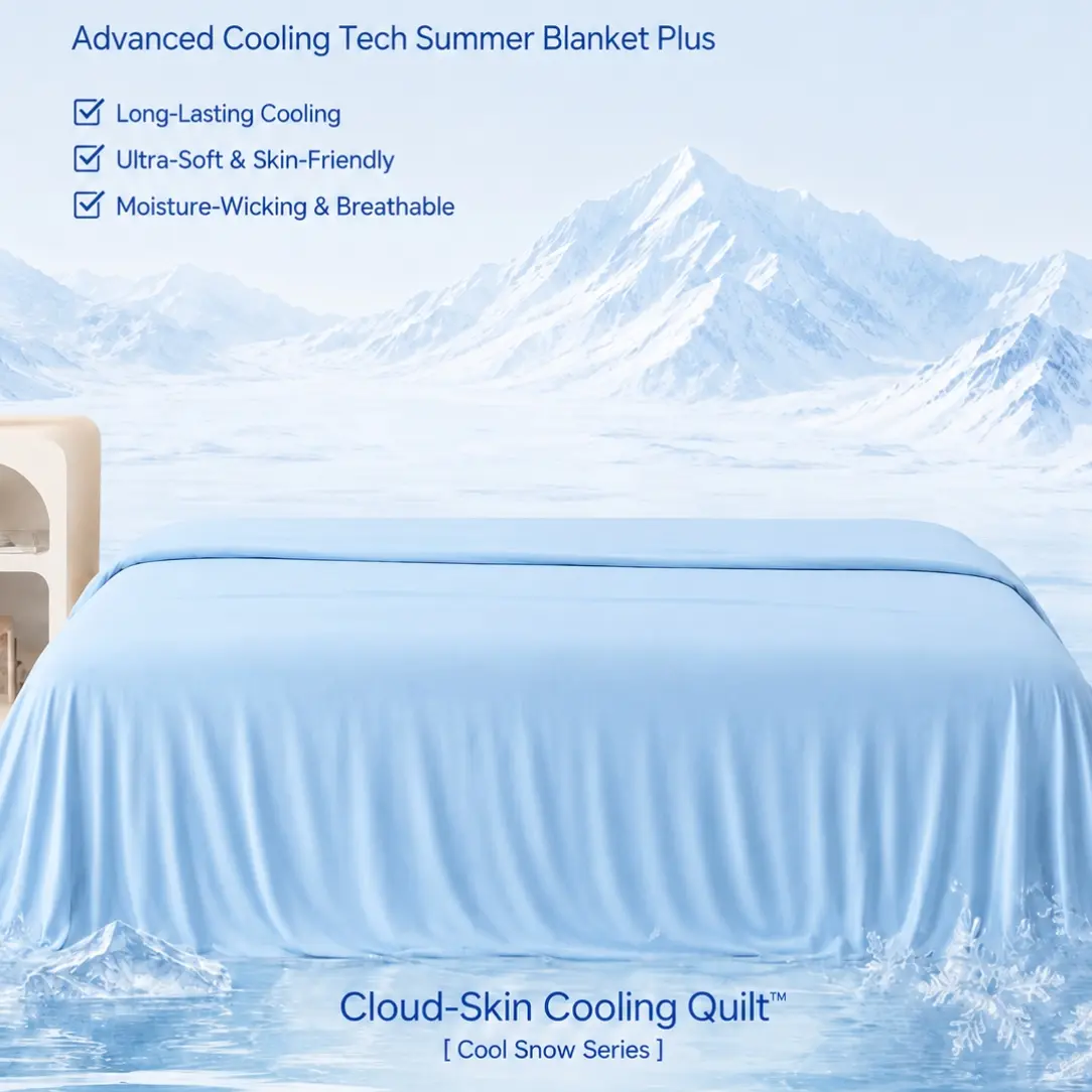 Ice Silk Cozy Cooling Blanket Single Layer, Ultra-Thin Lightweight Breathable Summer Blanket for Hot Sleepers, Soft Cool Touch Throw Blanket for Bed Couch, Queen King Size Lightweight Blankets