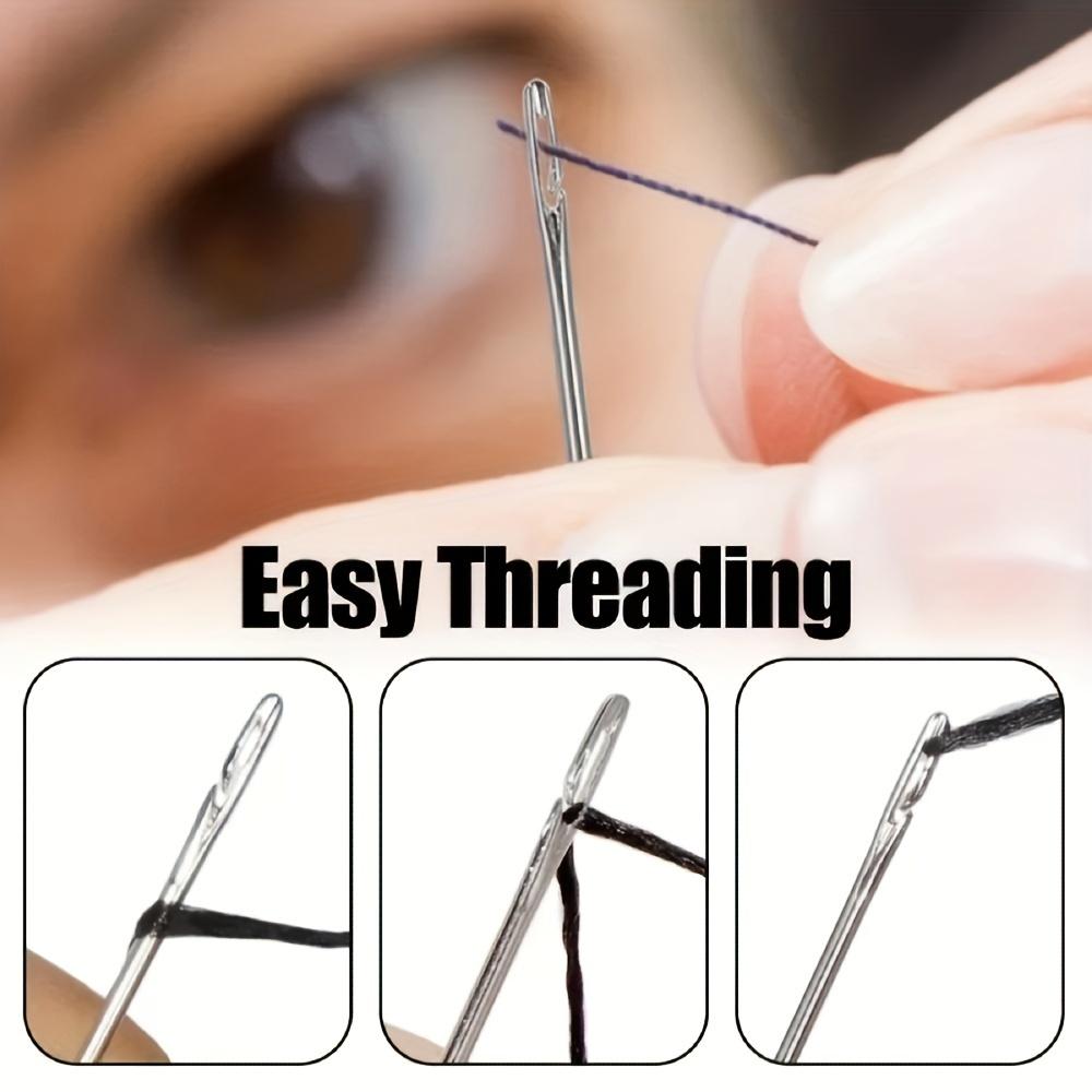 Self-threading Needle Set, Stainless Steel Automatic Threaders, Quick Sewing & Knitting Supplies, Sewing Accessories