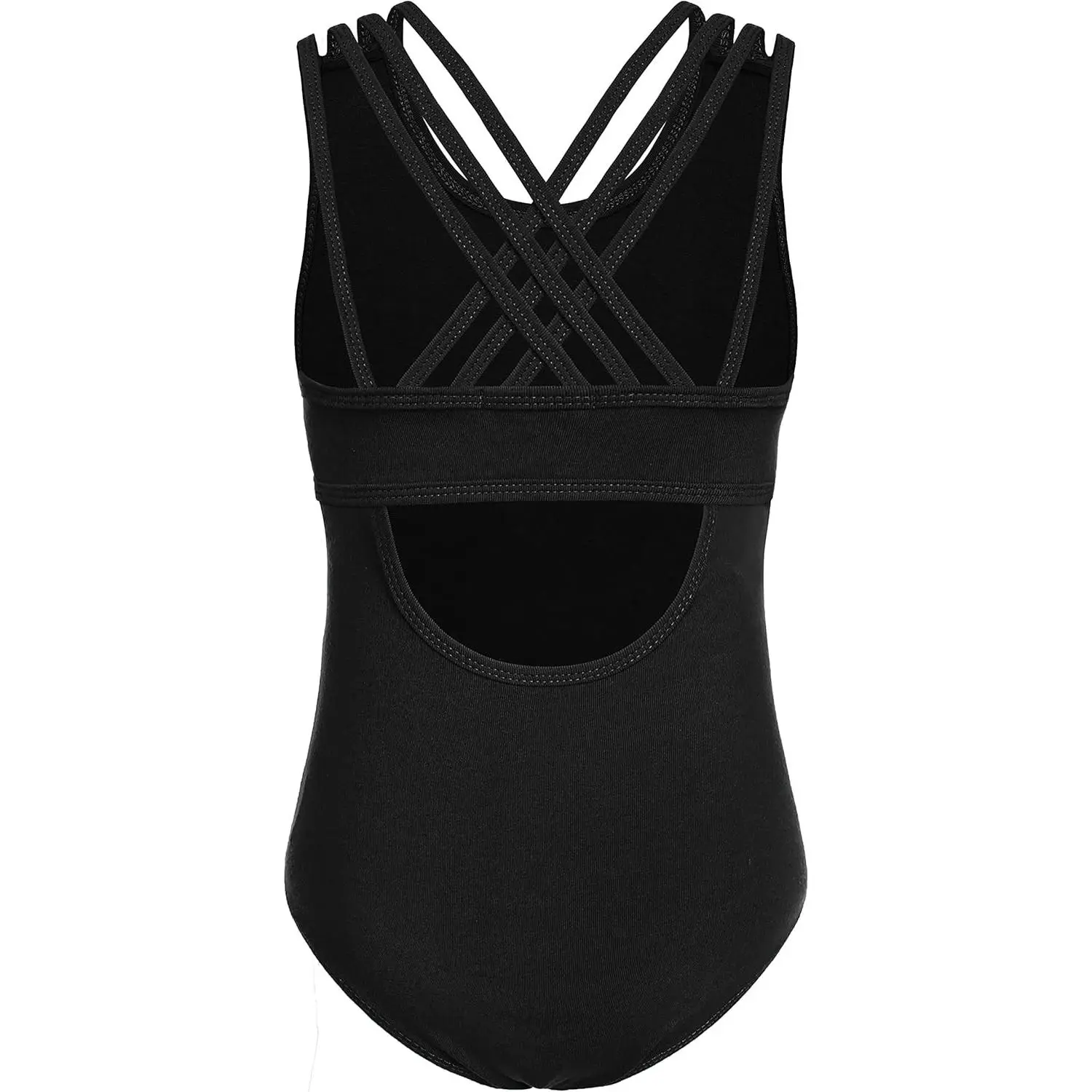Girls Ballet Leotards Dance Gymnastic Outfits Crisscross Straps Sleeveless Tank Dancewear