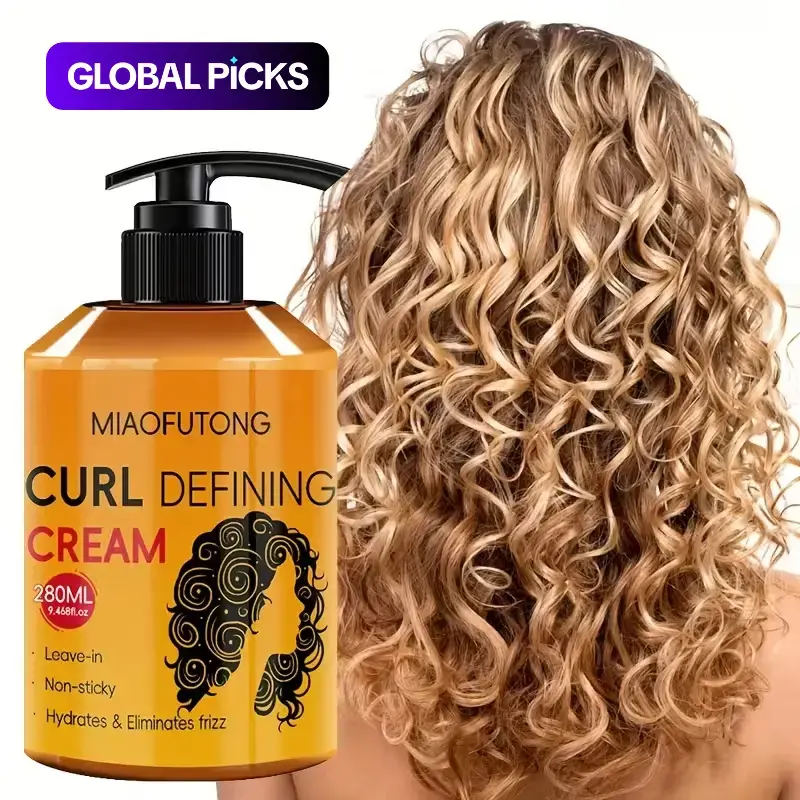 Argan Oil Curl Defining Cream, Hydrating Styling Haircare Conditioner For All Hair Types, Enhances Shine, Boosts Volume, Ideal For Dry & Frizzy Hair (Frizz Control & Moisture Lock) #GLOBAL PICKS