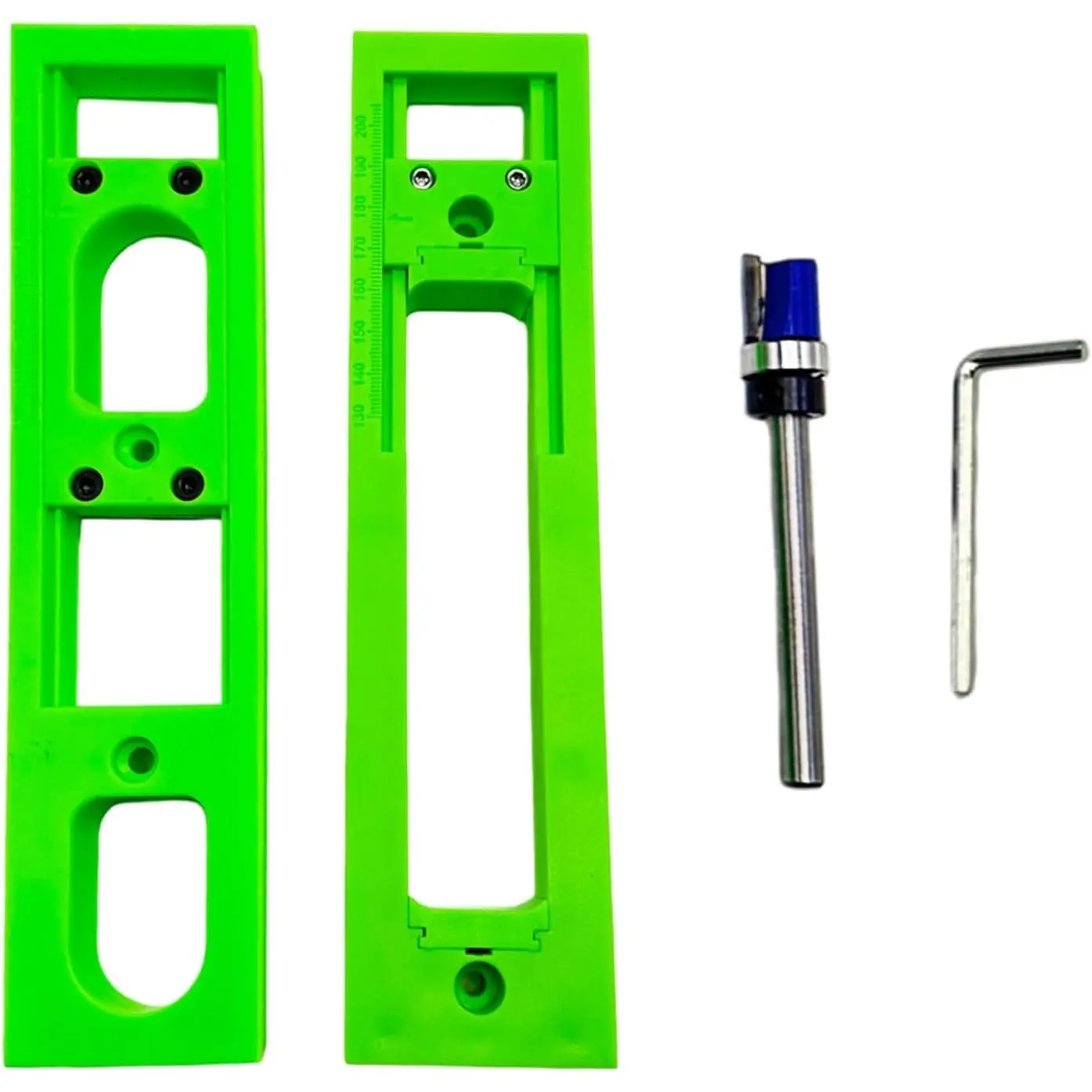Hidden Hinge Template, Invisible Hinge Guide Template for Hidden Door Hinges Installation Kit, Lightweight & Reusable Design6 inch, Including Trimming Knife.