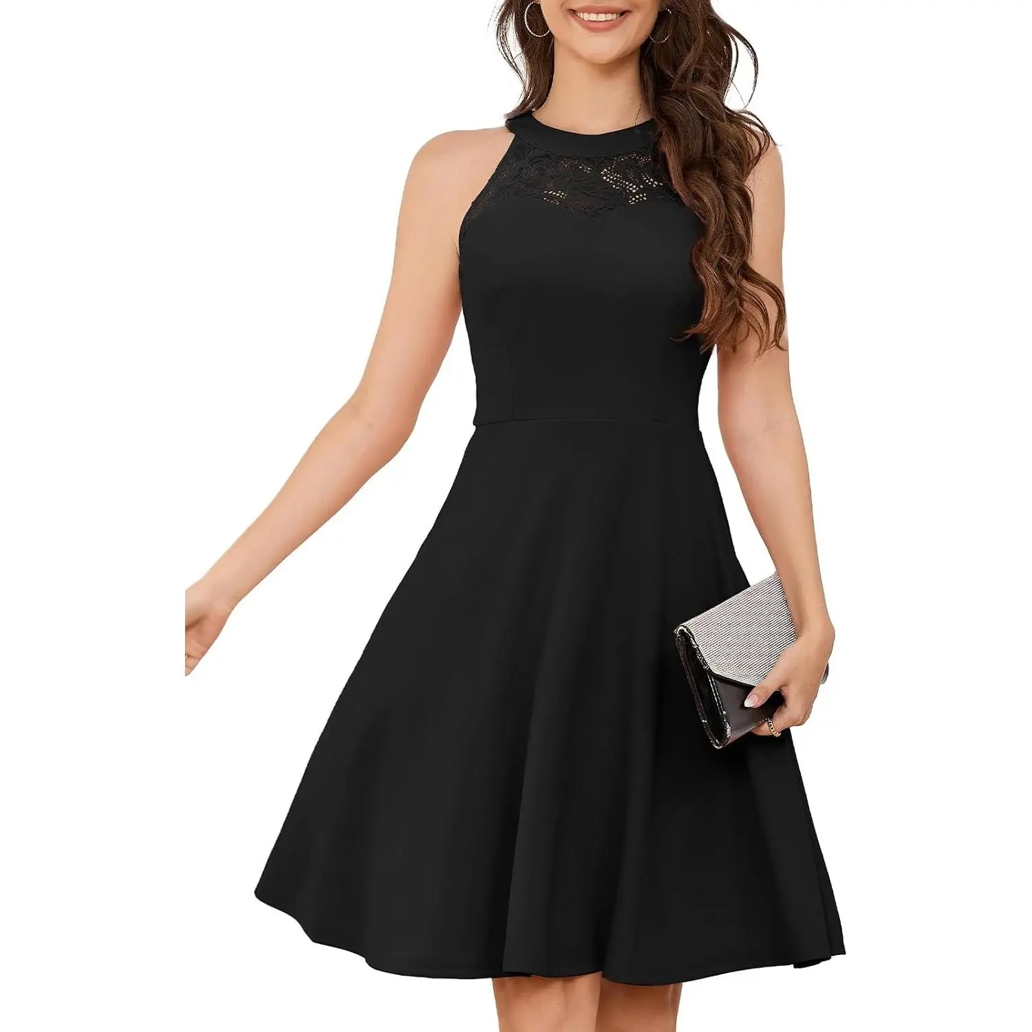 Women Cocktail Formal Wedding Dress Halter Evening Party Short Bridesmaid Holiday Prom Dresses for Teens 2026
