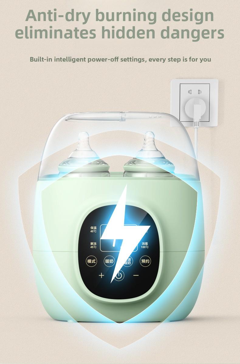 Newborn 2-in-1 bottle warmer for heating breast milk, baby bottle warmer, constant temperature milk warmer, sterilizer