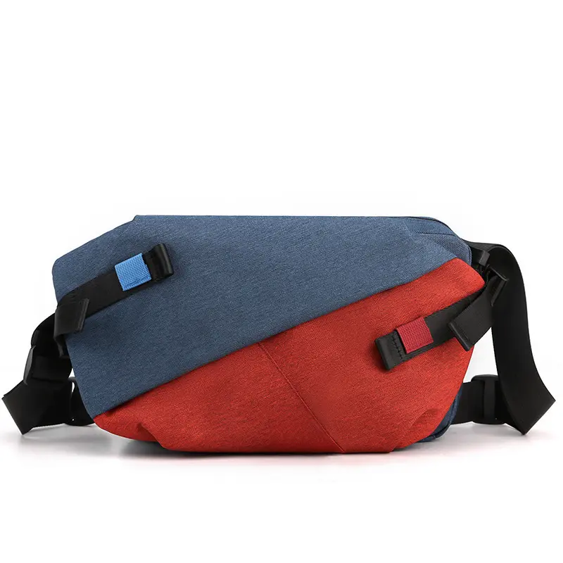Unisex Asymmetrical Detachable Modular Convertible Sling Bag - Adjustable Strap, Multi-Pocket, Scratchproof Ripstop Fabric Durable Sports Chest Bag, Side Water Bottle/Umbrella Pocket, Anti-Theft, 2 Sizes, Casual Outdoor Gym Travel Accessory b49026, Durabl