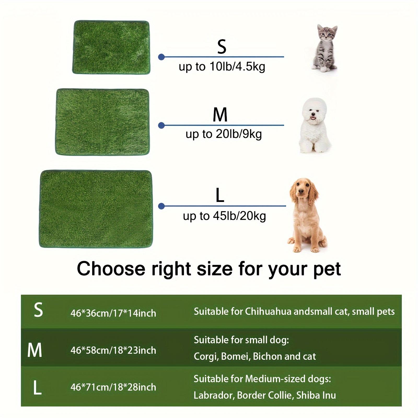 Odor-Control Dog Grass Mat, Reusable Washable Artificial Lawn with Non-Slip Backing, Supports Indoor/Outdoor Potty Training for Puppies & Small to Medium Dogs