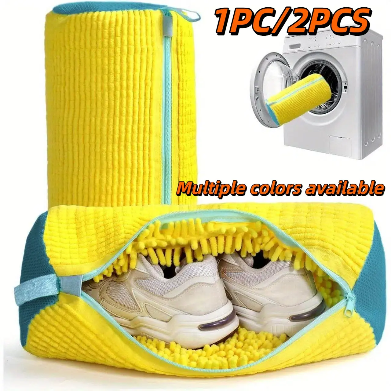 Wash Shoe Bags, Shoe Laundry Bags for Sneakers, Shoe Bag for Washing Machine, Durable Polyester Zipper Bag for Washing Shoes, Clothes, Socks, Anti-Deformation, Laundry Accessories, Compact Storage