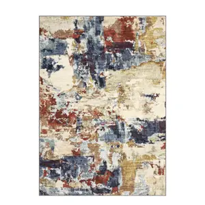 Ultra-Thin Modern Abstract Area Rug – Soft, Non-Slip, Mark Resistant, Washable Carpet – Non-Shedding, Multiple Sizes for Living Room, Bedroom, Office