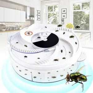 Electric Fly Trap Fly Catcher Pest Device Gnat Flying Insect Trap Automatic Indoor Pest Traps Reject Control Catcher Repellents Tools Patios Ranch (White,USB)