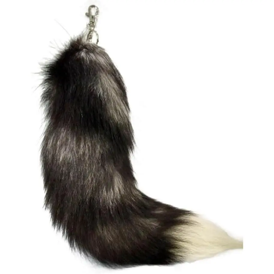 Fluffy Real Fox Fur Tail Keychain Tassel Bag Charm Cosplay Accessory Hook Pendant(Gift)