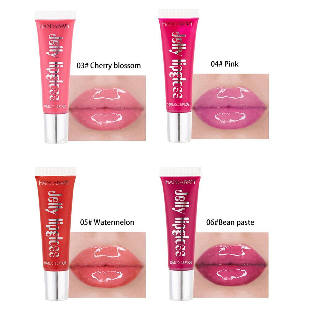 Moisturizing Glossy Lip Gloss, Candy Color Jelly Lip Stain, Hydrating Plumping Lipstick for Girls & Women