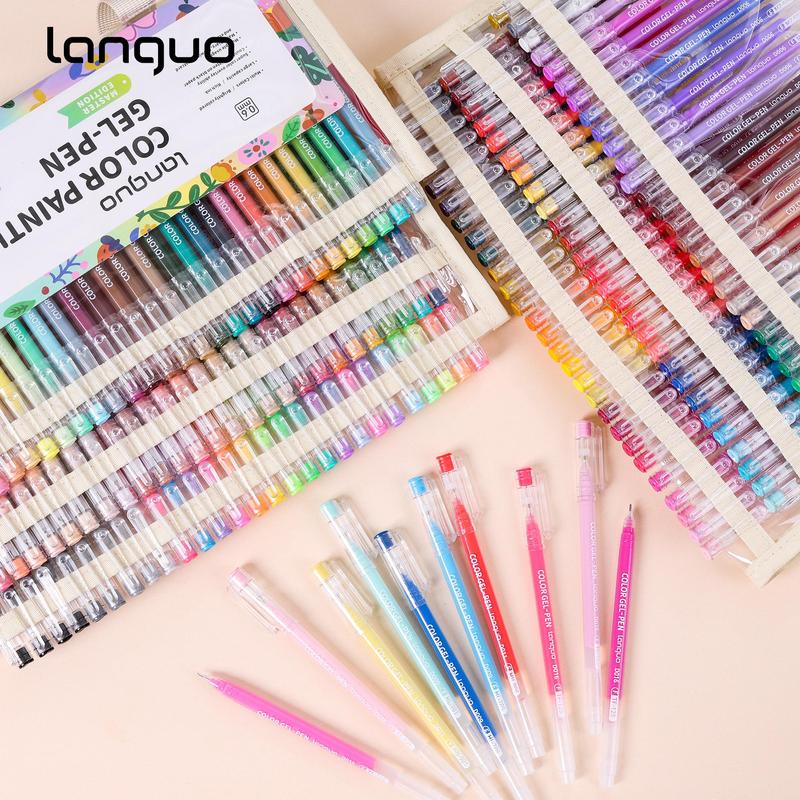 Gel Pen Set, 0.6mm Needle Tip Gel Pens with Storage Box, Gel Marker for Making Cards, Journaling Crafting Doodling Drawing, School Craft Supplies, Art Markers Set