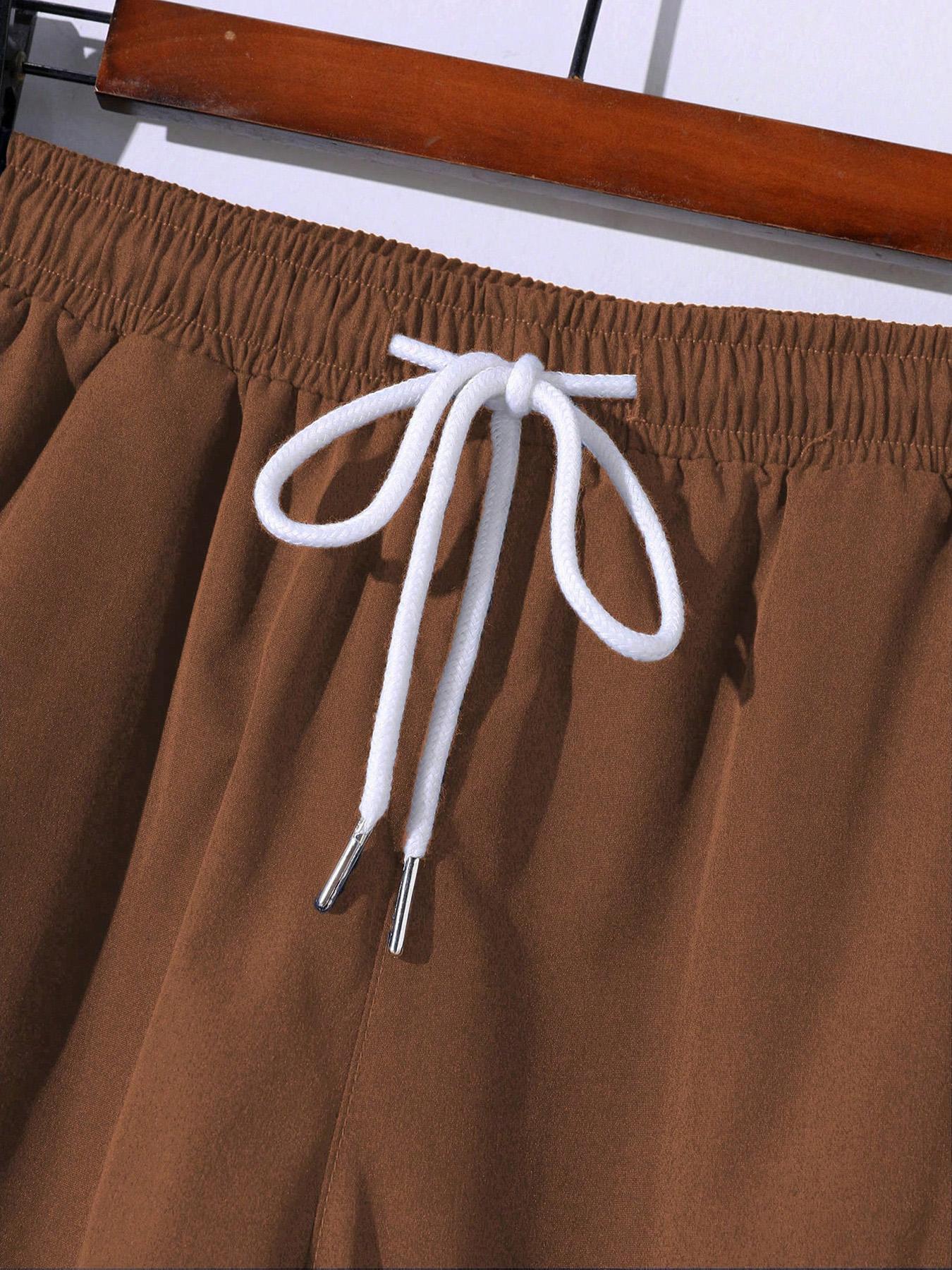 Men's Colorblock Print Short Sleeve Top & Pants Loungewear Two-Piece Set, Regular Fit Casual Comfy Top & Trousers Pj Set, Men's Sleepwear Set for All Seasons