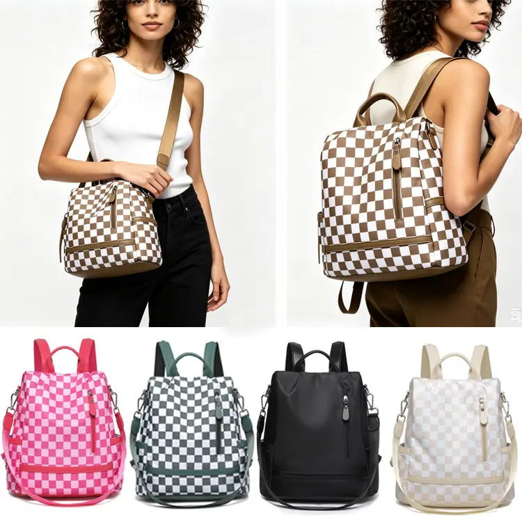 Women's Multi-style Nylon Backpack, Convertible Shoulder & Crossbody Bag, Lightweight Water-resistant Daypack   large capacity cute