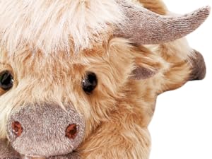 20"|   4 Pounds Highland Cow Weighted Stuffed Animals with Unscented Microwavable Heating Pad, Cute Coolable Heatable Weighted Plush Warm Gift for & Adults