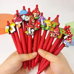 20/30pcs Mushroom Theme Gel Pens, Ink Ballpoint Pens, Ideal for School, Office, Diaries, Random Patterns, Perfect Writing Tools