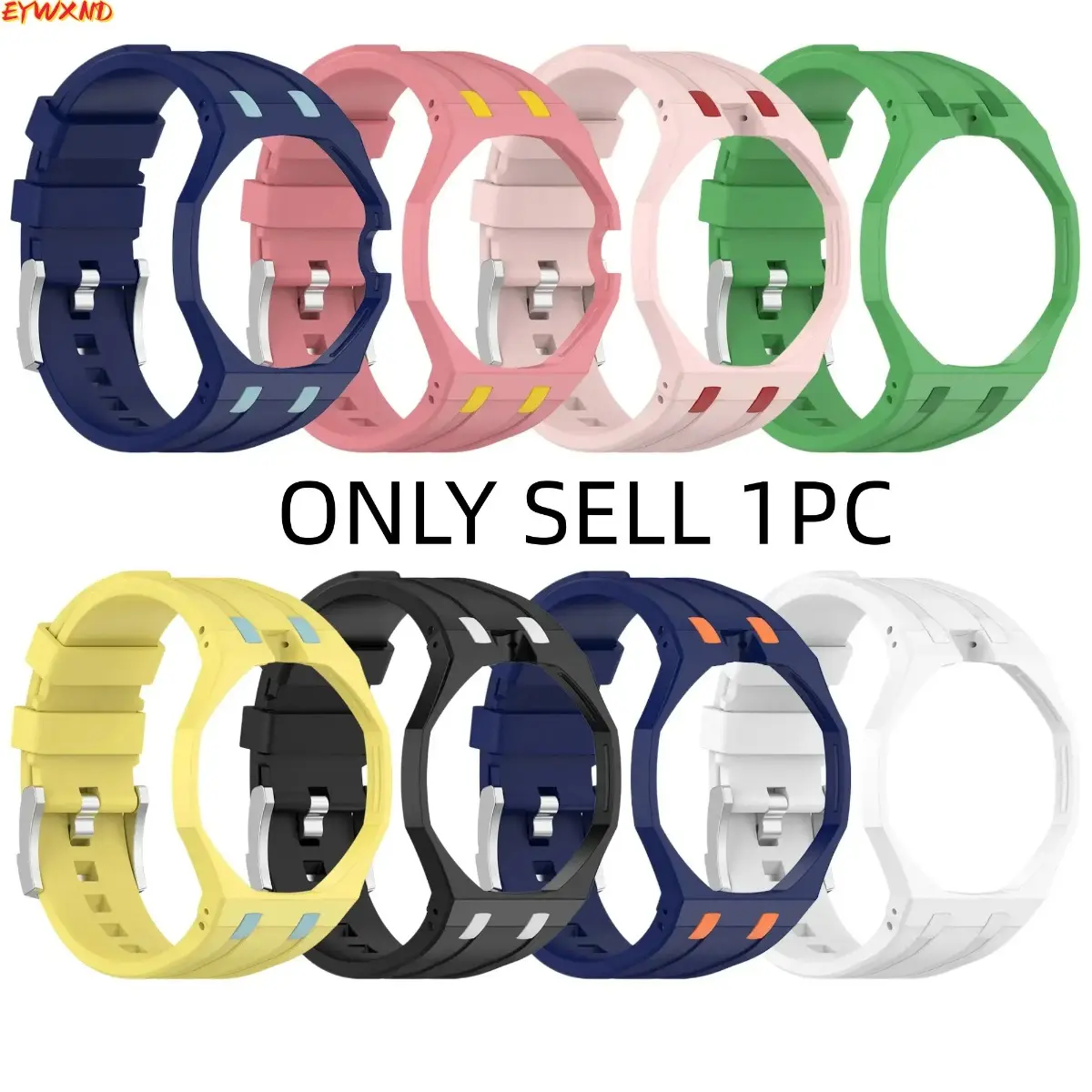 EYWXND Unisex Silicone Wearable Wristband - Compatible with AP-Swatch & AP Royal Pop Collaboration, Durable Sporty Wristband for Swatch Timepieces, Perfect Fit Sports Accessory