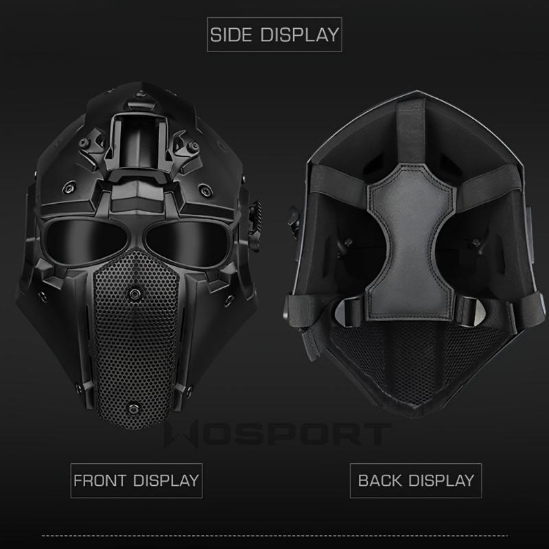 All-Weather, Tactical Full Face Mask - Breathable & Impact-Resistant, Ideal for Cosplay & Outdoor Adventures, Black Realistic Party Favor Maleficent Wings Halloween Stylish Masks Print Animal Head Mask