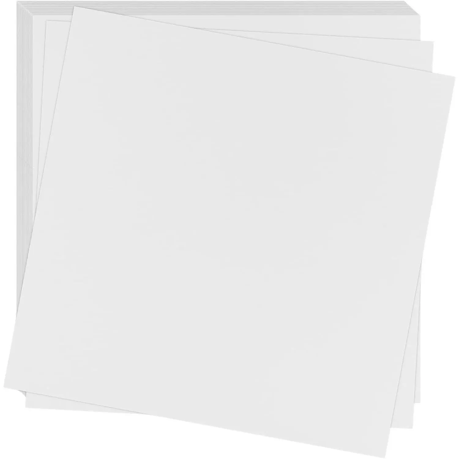 50 Sheets 12 x 12 Inch White Chipboard, 1MM Thick Medium Weight Chipboard Sheets, White Cardboard Sheet for Scrapbooking, Frames, Art, Prints, DIY Project