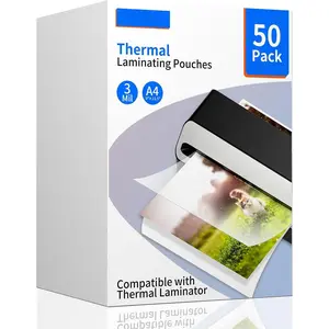 Thermal Laminating Sheets, 9” x 11.5” Laminating Sheets, 3 Mil Thickness Clear Laminating Pouches, Compatible Thermal Laminators, 50 Packs.